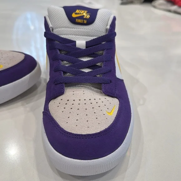 Never been worn. Purple and Gold Nikes - Picture 4 of 7